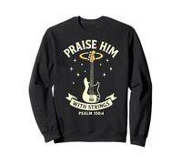 Praise Him With Strings Bass Guitar Player Church Band Sweatshirt