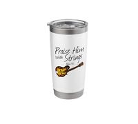 Praise Him with Strings, Mandolin Christian Mandolinist Stainless Steel Insulated Tumbler