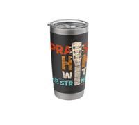 Praise Him with Strings - Psalm 150 Christian Guitar Player Stainless Steel Insulated Tumbler