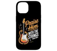 Praise Him With The Strings Bible Psalm Christian E-Guitar Case for iPhone 14