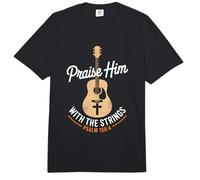 Praise Him with The Strings Bible Psalm Christian Guitar Comfort Colors Adult Heavyweight T-Shirt