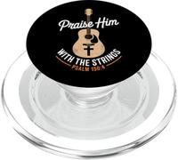 Praise Him With The Strings Bible Psalm Christian Guitar PopSockets PopGrip for MagSafe