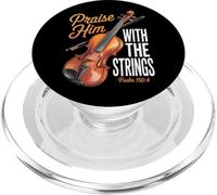 Praise Him With The Strings Bible Psalm Christian Violin PopSockets PopGrip for MagSafe