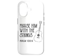 Praise Him With The Strings Christian Guitarist Bible Verse Case for iPhone 17