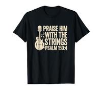 Praise Him with The Strings Christian Musician Mandolin T-Shirt