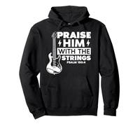 Praise Him With The Strings Psalm 150:4 Worship Christian Pullover Hoodie