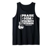 Praise Him with The Strings Psalm 150:4 Worship Christian Tank Top