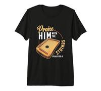 Praise Him with The Strings Psalm 150:4 Zither Player Premium T-Shirt