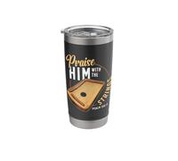Praise Him with The Strings Psalm 150:4 Zither Player Stainless Steel Insulated Tumbler