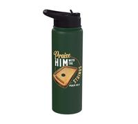 Praise Him with The Strings Psalm 150:4 Zither Player Stainless Steel Insulated Water Bottle