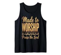 Praise Lord Worship Baptism Bible Verse Baptized Christian Tank Top