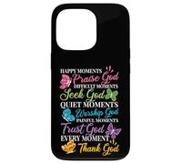 Praise Seek Worship Trust Thank God Bible Religous Quote Case for iPhone 13 Pro