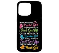 Praise Seek Worship Trust Thank God Bible Religous Quote Case for iPhone 15 Pro Max