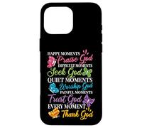 Praise Seek Worship Trust Thank God Bible Religous Quote Case for iPhone 16 Pro Max