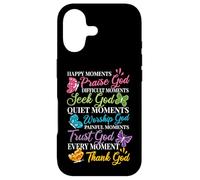 Praise Seek Worship Trust Thank God Bible Religous Quote Case for iPhone 17