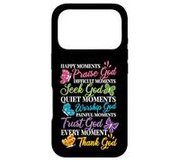 Praise Seek Worship Trust Thank God Bible Religous Quote Case for iPhone 17 Pro