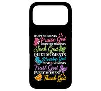 Praise Seek Worship Trust Thank God Bible Religous Quote Case for iPhone 17 Pro Max