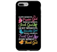 Praise Seek Worship Trust Thank God Bible Religous Quote Case for iPhone 7 Plus/8 Plus