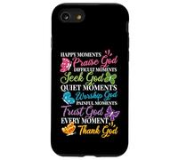 Praise Seek Worship Trust Thank God Bible Religous Quote Case for iPhone SE (2020) / 7/8