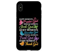 Praise Seek Worship Trust Thank God Bible Religous Quote Case for iPhone XS Max