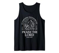 Praise The Lord Boho Floral Bible Verse Christian Tank Top