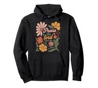 Praise The Lord Psalm Christian Boho Flower Inspirational Pullover Hoodie