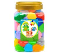 Praisebank Multi-Colored Pom poms, 90pcs, 1.5inch/4cm, Pom Poms for Arts and Crafts, Pom Pom Balls in jar,Pom Poms for Crafts.