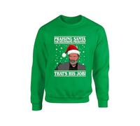Praising Santa For doing his job Christmas Jumper, Keane Roy Christmas Sweatshirt, Xmas Secret Santa Sweatshirt, Xmas Unisex Top(M, Irish Green)