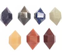 Prajet 7 Chakra Herkimer Diamond Crystal Set - Natural Healing Stones with Chakra Balancing Crystals for Meditation, Reiki, Energy Cleansing & Spiritual Growth