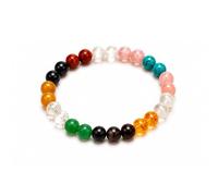 Prajet 8mm Natural Gemstone Beads Spiritual Bracelet Vedic Astrology Inspired for Meditation Yoga Wellness Gift (Sarva Badha Mukti Bracelet)