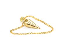 Prajet Brilliant Brass Cone Pendulum Healing Dowsing Metal Reiki Results Healing Crystals