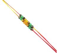 PRAJET CRYSTALS Beads Bracelet Set of 2 Rakhi, Wealth Rakhi Style