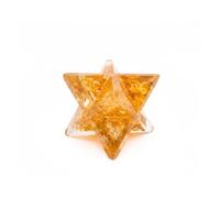 PRAJET CRYSTALS Orgone Merkaba Healing Gemstone for Energy Balance, Meditation and Chakra Alignment (Citrine)