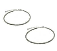 PRAJET CRYSTALS Pyrite Anklet for Women & Men | Natural Pyrite Crystal Gemstone Beaded Ankle Bracelet | Wealth, Prosperity & Protection Stone (2)