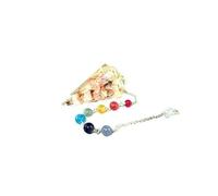 Prajet Energized Orgonite Chakra Chain Cone Shaped Pendulum Reiki Pendulum Therapy Healing Genuine Crystal Divine (Sunstone Chakra Chain)