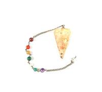 Prajet Energized Orgonite Chakra Chain Cone Shaped Pendulum Reiki Pendulum Therapy Healing Genuine Crystal Divine (Rose Quartz Chakra Chain)
