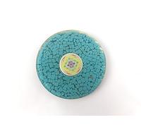 Prajet Energized Orgonite Healing Crystal Round Tea Coaster Approx. Diameter 3.5 inch thickness 0.5 inch (Turquoise Coaster Orgone)
