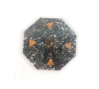 Prajet Energized Orgonite Healing Crystals Hexagonal Vastu Plate Energy Generator Crystal Gemstones Unique Approx. Size 4.5 inch * 1.5 cm Thickness (Hematite Orgone Plate)