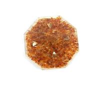 Prajet Energized Orgonite Healing Crystals Hexagonal Vastu Plate Energy Generator Crystal Gemstones Unique Approx. size 4.5 inch * 1.5 cm thickness (Carnelian Orgone Plate)