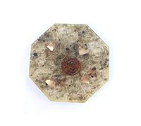 Prajet Energized Orgonite Healing Crystals Hexagonal Vastu Plate Energy Generator Crystal Gemstones Unique Approx. Size 4.5 inch * 1.5 cm Thickness (Smokey Orgone Plate)