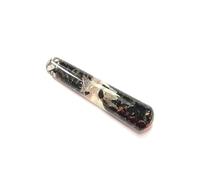 Prajet Energized Orgonite Smooth Massage Wand Stick Energetic Copper Chokurei Reiki Healing Genuine Crystal Divine (B.Tourmaline+ Selenite Smooth)