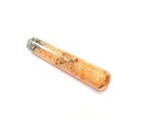 Prajet Energized Orgonite Smooth Massage Wand Stick Energetic Copper Chokurei Reiki Healing Genuine Crystal Divine (Golden Quartz)