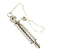 Prajet Metal Dowsing & Divination Pendulum - Spiritual Divination Tool for Reiki, Chakra Healing, Meditation & Energy Balancing (9 isis Pendulum Silver)