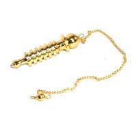 Prajet Metal Dowsing & Divination Pendulum - Spiritual Divination Tool for Reiki, Chakra Healing, Meditation & Energy Balancing (6 Plate Gold Plated Isis)