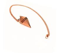 Prajet Metal Dowsing & Divination Pendulum with Chain - Spiritual Divination Tool for Reiki, Chakra Healing, Meditation & Energy Balancing (D.PT Pendulum Copper)