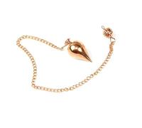 Prajet Metal Dowsing & Divination Pendulum with Chain - Spiritual Divination Tool for Reiki, Chakra Healing, Meditation & Energy Balancing (Tear Drop Copper Pendulum)