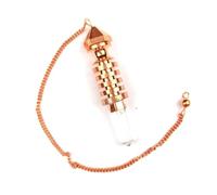 Prajet Metal Dowsing & Divination Pendulum with Chain - Spiritual Divination Tool for Reiki, Chakra Healing, Meditation & Energy Balancing (4 Isis Copper Pendulum NEW)