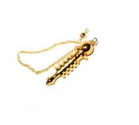 Prajet Metal Dowsing & Divination Pendulum with Chain - Spiritual Divination Tool for Reiki, Chakra Healing, Meditation & Energy Balancing (Old Plated 4 Isis NEW)