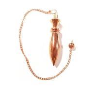 Prajet Metal Dowsing & Divination Pendulum with Chain - Spiritual Divination Tool for Reiki, Chakra Healing, Meditation & Energy Balancing (Karnak Copper Pendulum NEW)