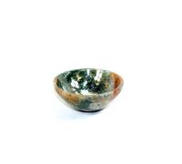 Prajet Natural Crystal Handmane Alter Bowl Cleanse Meditation Spiritual and Recharge Crystals Decoration Gift Thoughtful Gift for Wellness Precious Gift (Moss Agate)